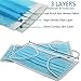PacingMed Disposable Medical Mask - Face Mask for Dust, Flu, Mouth, Surgical Dental, Cleaning, Construction, Travel, Allergy Mask - Hypoallergenic, Antiviral Anti Pollen, FDA (50pcs, Blue)