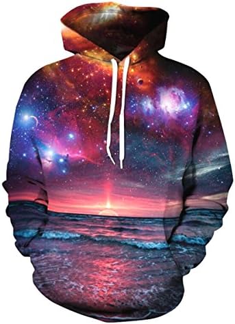 youvimi Unisex 3D Printed Drawstring Pockets Pullover Hoodie Hooded Sweatshirt
