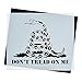 Don't Tread On Me Gadsden Flag Stencil for Painting on Wood, Walls, Fabric, Airbrush + More | Reusable 10.5 x 12.35 inch Mylar Template primary