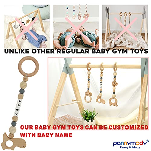 Personalized Baby Gym Toys Set Wooden with Name Baby Play Gym Frame