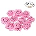 TINKSKY 50pcs Artificial Floral Foam Roses Flowers for Home Wedding Arrangement Bouquet Decoration (Pink)