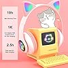 HuPop-Kids-Headphone-Cat-Ear-Headphone-Foldable-Bluetooth-Flashing-LED-Light-Up-Wireless-Over-Ear-Headset-with-Microphone-Compatible-with-iPhoneSmartphoneiPadTablet-Pink HuPop Kids Headphone - Cat Ear Headphone Foldable Bluetooth Flashing LED Light Up Wireless Over Ear Headset with…