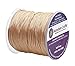 Mandala Crafts Nylon Satin Cord - 1mm Champagne Strings Rattail Cord for Jewelry & Bracelets Making - 109 Yds