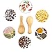 10Pcs Handmade Small Wooden Salt Spoons Mini Sugar Seasoning Condiments Baby Solid Wood Honey Teaspoon Coffee Tea Jam Mustard Ice Cream Milk (True color)