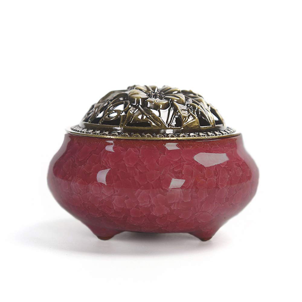 Holzsammlung Ceramic Incense Burner, Incense Holder for Cones, Coils, Sticks - Home Office Decoration