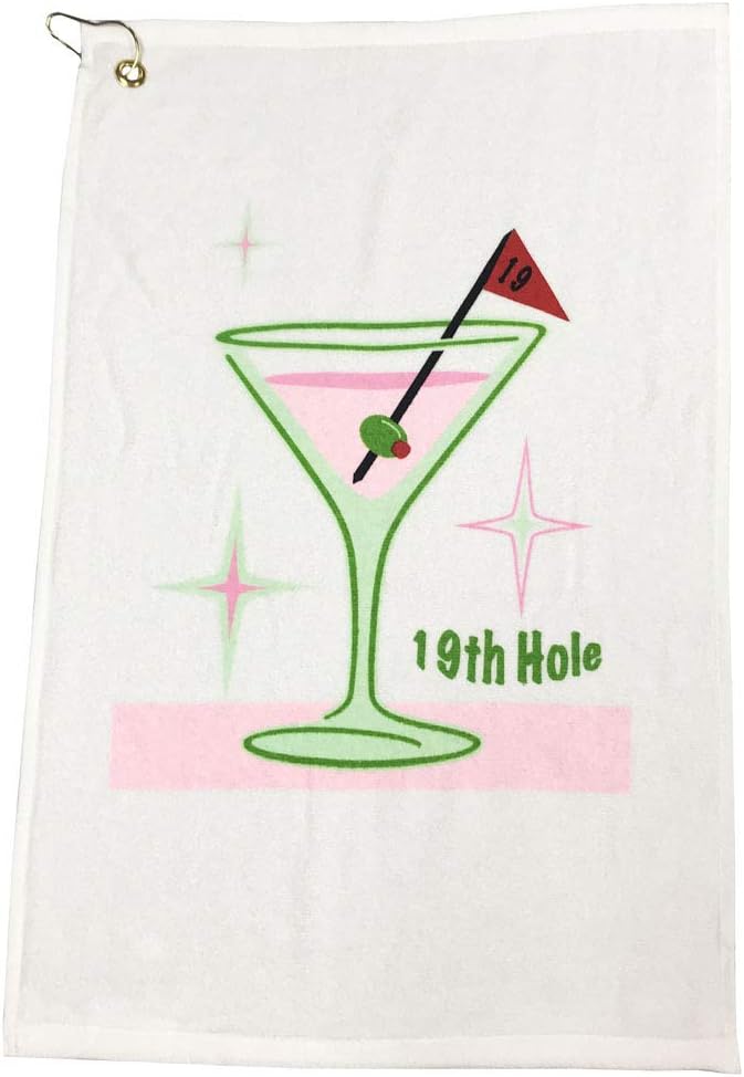19th Hole Magnetic Golf Towel | Mircofiber Material with Waffle Pattern