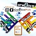 Cre8tivePick Art and Craft Kit for Kids DIY Art Supplies Set with eBook Popsicle Sticks for Craft Colored Wooden Clothspin Chenille Stems Pom Poms Wiggle Googly Eyes Feather Assorted Pipe Cleaner