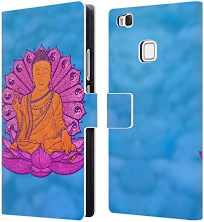 Official Peter Barreda Peace Buddha River Luminous Spirit Mandalas 2 Leather Book Wallet Case Cover For Huawei P9 lite / G9 Lite