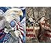 2 Pack DIY 5D Diamond Painting by Number Kits Full Drill Round Rhinestone Embroidery Pictures Arts Craft for Home Wall Decoration, Deer and Eagle(14×18inch)