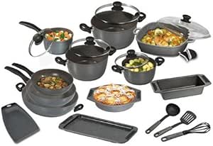 STONELINE-Batería de cocina de piedra, 20 piezas: Amazon.es: Hogar