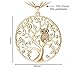 SCIONE Czech Stones Owl Kabala Tree of Life Pendant Necklace with 27 Inch Chain