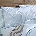 Geneva Home Fashion 7-Piece Ella Pinch Pleat Comforter Set, King, White