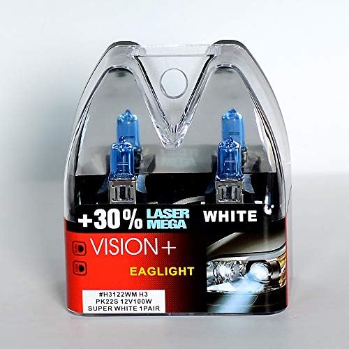 Aprilyy 2 X H3 100W 12V Car Headlight Lamp Halogen Light Super Bright Fog Xenon Bulb White (Pack of 2