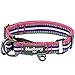 Blueberry Pet Safety Dog Collar with Dual D-Rings | 3M Reflective Multi-Colored Adjustable Collar in Pink, Emerald and Orchid | Soft Nylon Dog Collar for Active Small Dogs