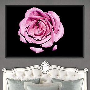 signwin Framed Canvas Wall Art Rose Bohemian Dark...