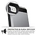 Vofolen Case Wallet Case Hybrid Bumper Armor Snap-on Black Soft Rubber Cover - Grey