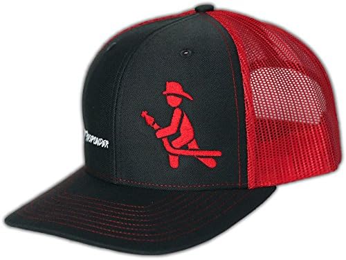 Oil Field First Responders Charcoal/Red Fireman Snapback Hat - FR704