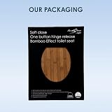AQUALONA Luxury Soft Close Toilet Seat Moulded Wood Bamboo Hinges view 8