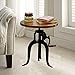 Carolina Chair and Table Brook Adjustable Crank Accent Table, Chestnut/Black