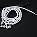 Fashionable Jewelry Pearl Necklace Earphones with Mic Beads 3.5mm In-ear Wired Headphone Connect to SmartPhone, iPhone, iPad,Samsung, BlackBerry ( White )