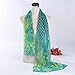 Leewa Hot Sale ! Women Peacock Pattern Soft Chiffon Shawl Wraps Scarf (158 x 50cm, Green)