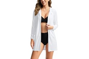 G GRADUAL Women's UPF 50+ Swim Cover Up Sun Protection Hoodie Long Jacket SPF Lightweight Beach Cover Ups for Women