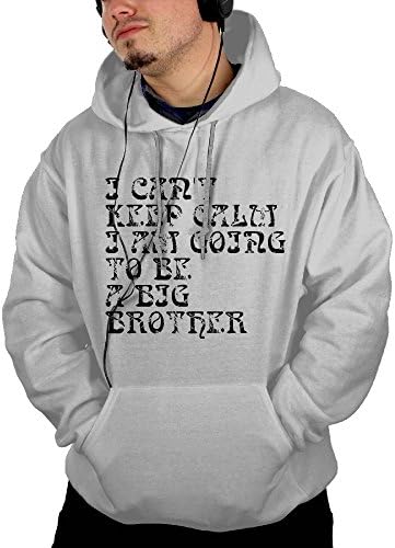 I Can't Keep Calm I Am Going To Be A Big Brother Men's Pocket Hoodie Sweatshirt Blouse