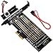 Speedbyte PCIe Nvme Adapter, M.2 NVME SSD (M Key) or M.2 SATA SSD (B Key) 22110 2280 2260 2242 2230 to PCI-e 3.0 x4 Host Controller Expansion Card with SSD Fan Cooler Heatsink for PC Desktop,Black