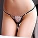 SS Queen Women Sexy Lace G-String Crotchless Underwear Embroidered Pendant Panties (set1)