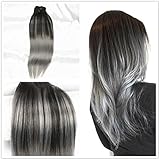Stella Reina Sombre Silver Balayage Clips In Hair Extensions