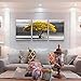 Canvas Wall Art For Living Room- Black And White Wall Decor For Bedroom Room-Yellow Trees Landscape Wall Paintings-Modern Home Decor Stretched And Framed Ready To Hang Wall Pictures- 12