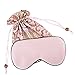 YANIBEST Natural Silk Sleep Mask - Pink Pure Mulberry 22 Momme Silk Eye Mask,Super-Smooth & Soft Comfortable Sleeping Mask for Women Men Night Sleeping,Travel