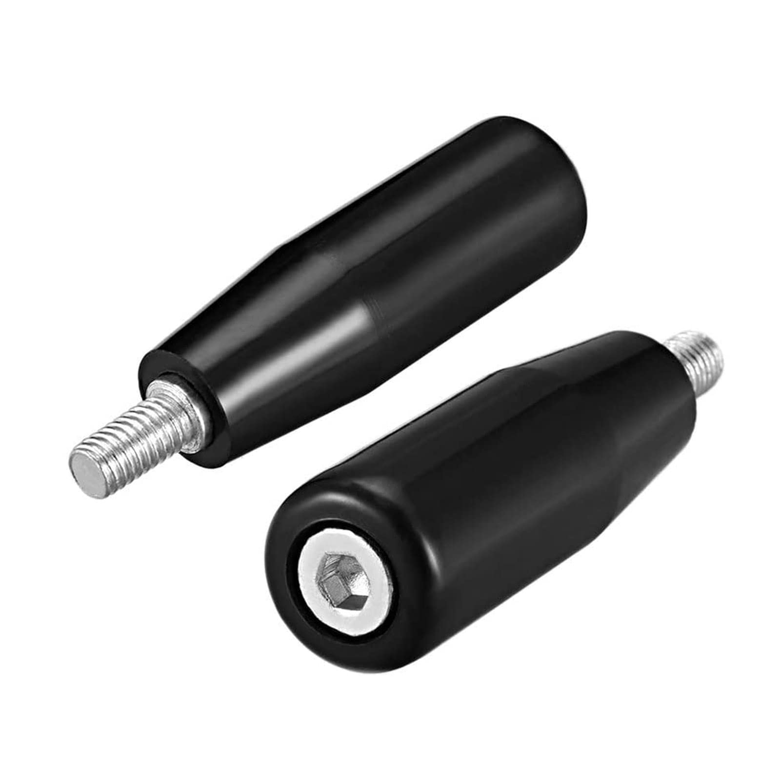 TA-VIGOR M6 x 50mm Male Thread Revolving Handwheel Knob, 2Pcs Thread Screw Knob with Plastic Bakelite Revolving Handle Grip for Industry Lathe Milling Machine