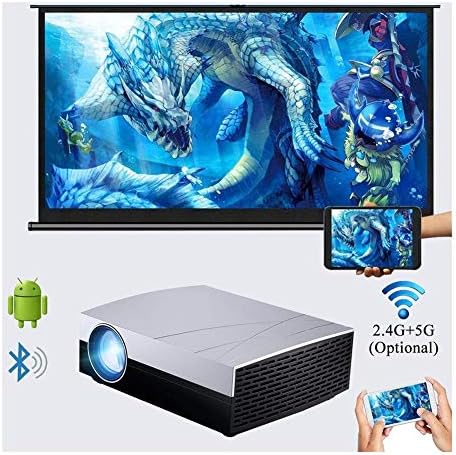 Hd 4kポータブルプロジェクターwifi 3800ルーメンledプロジェクターアンドロイドブルートゥース サポート1080pのpcゲームコンソールテレビとの互換性0 の画像は ホームシネマオフィスアウトドア用スマートフォン錠を スティック Waterfordcypsc Ie