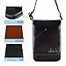 MINICAT Touch Screen Design Premium Microfiber Leather Crossbody Cell Phone Wallet Purse(Black-PU)