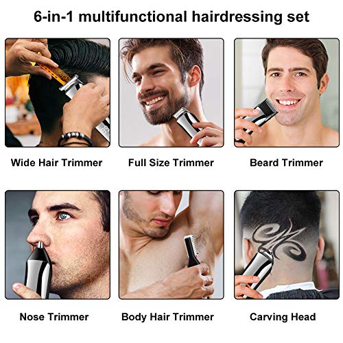 SURKER Beard Trimmer for Men Hair Clippers Body Mustache Nose Hair Groomer Cordless Precision