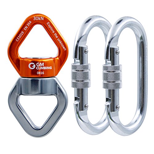 GM CLIMBING Aerial Lyras Dance Rigging Kit Excellent Hardware for Perfect Performance Acrobatic Flying Dance Rope Swivel & Steel Carabiners