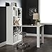 South Shore Annexe Acrylic Office Chair with Wheels-Clear, White