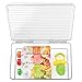 mDesign Stackable Kitchen Refrigerator Cabinet or Pantry Storage Organizer Bin with Attached Hinged Lid for Baby and Toddler Food, Snacks, Jar Storage BPA Free, Food Safe - Clear