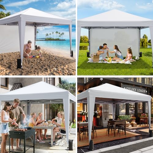 Driftalia 10x10 Pop Up Canopy Tent with 4 Sidewalls, Instant One-Push Setup for Outdoor Events image 19