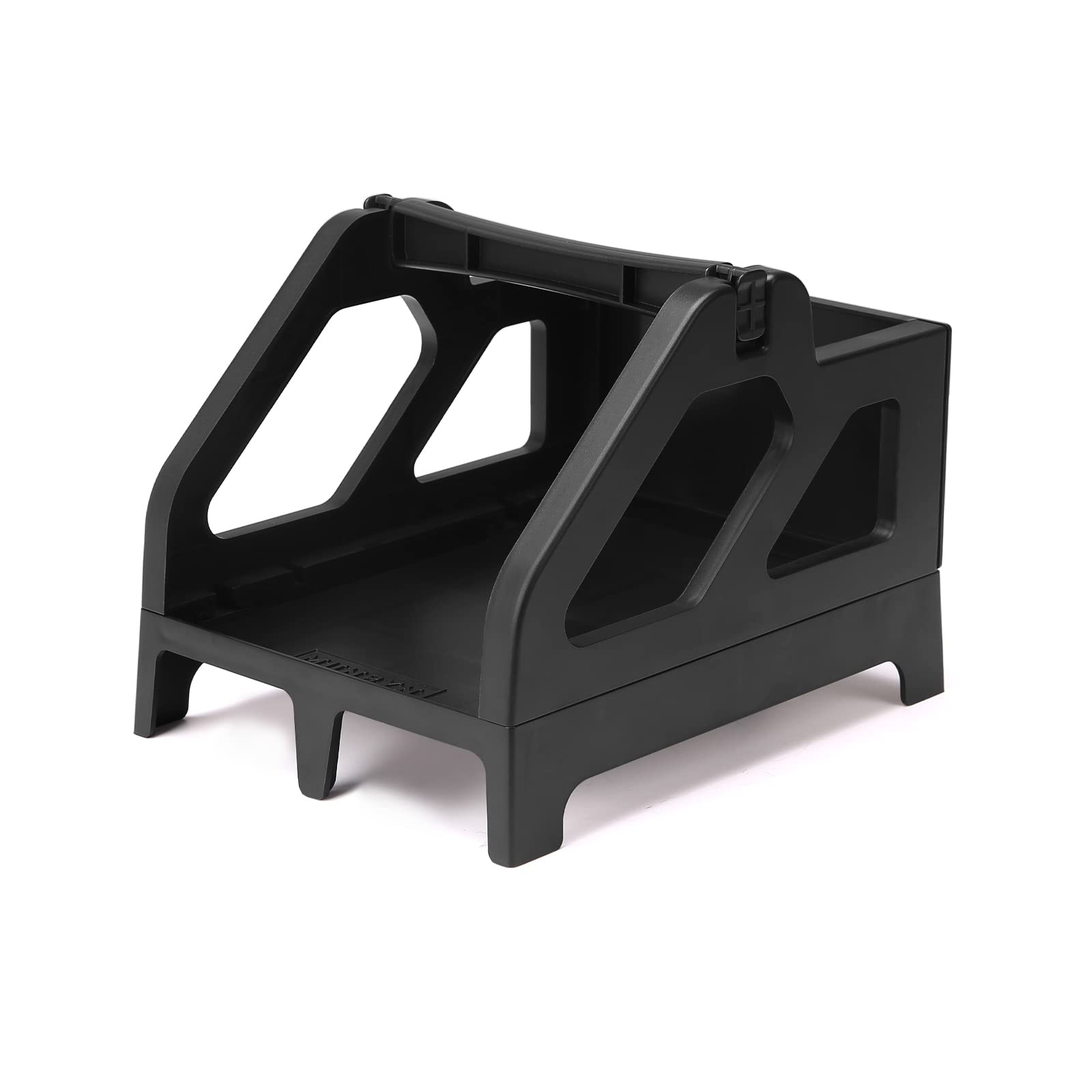 MUNBYN Label Holder for Rolls and Stack Fan-Fold Labels, ILH01, Black