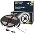 LE 16.4ft 12V Flexible LED Light Strip, LED Tape, 6000K Daylight White, 300 Units SMD 2835 LEDs, Non Waterproof, LED Ribbon, LED Light Strips, For Home/Kitchen/Car/Bar, Power Adapter Included