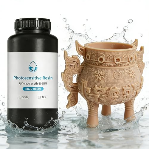 YzLumyndra UV-Curing 3D Photopolymer Resin, 1kg High Precision Low Shrinkage Resin for LCD/DLP/SLA Printers – Fast Curing, Non-Toxic, Compatible with Ender & Anycubic (Flesh Tone)