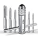 IBEUTES Adjustable T-Handle Ratchet Tap Holder Wrench Tapping Threading Tool Set with 5pcs M3-M8 3mm-8mm Machine Screw Thread Metric Plug T-shaped Tap