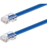 Monoprice Cat6A Patch Cable - 15 Feet - Blue | 26AWG, 10G, Bare Copper Conductor, Gold Plated Copper Connector, RJ45, Non-booted Ethernet Cable