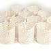 Votive Candle Holders - Flameless Tea Light Votive Wraps - 48 White Colored Laser Cut Decorative Wraps Flickering LED Battery Tealight Candles (not Included) - Frux Home and Yard