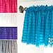 A Vision to Remember Hot Pink Sheer Ruffle Valance Extra Wide Window Treatment
