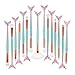 Apr.Fairy Mermaid Makeup Eye Brushes Set 15pcs 3D Fish Scale Brush Kit Eyeshadow Eyeliner Eyebrow Blending Pencil Beauty Tools