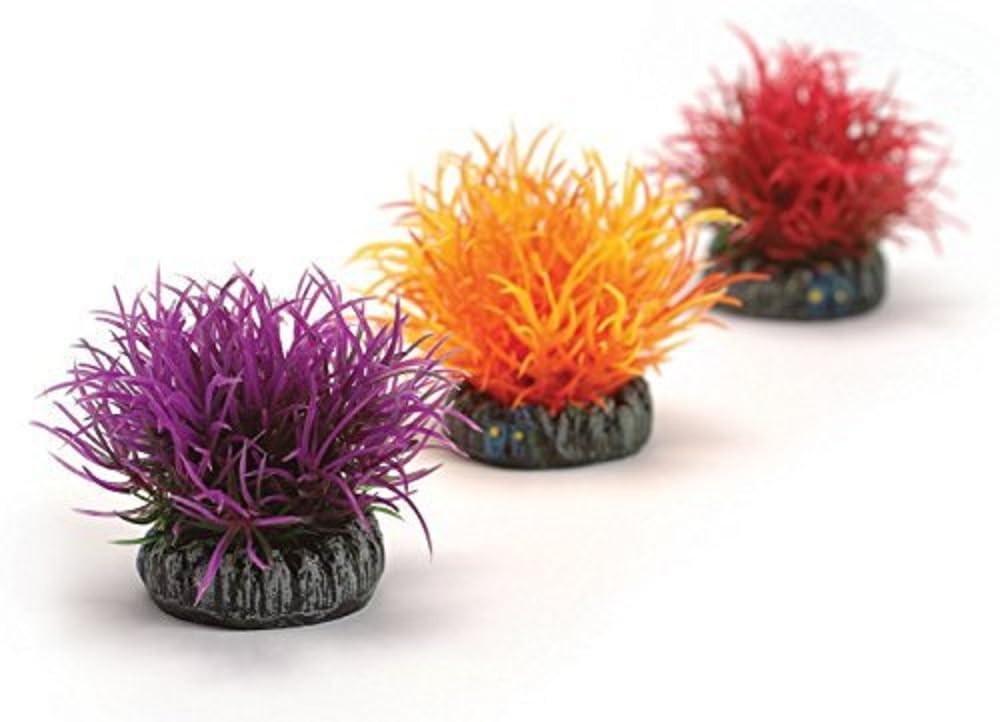 biOrb Fish Tank Decorations, Aquatic Grow Ball Set (3 x Aquarium Plants - Red, Purple & Orange), Artificial Fish Tank Plants To Add Colour, Natural-Looking Aquarium Decor For Scenic Background — image 1