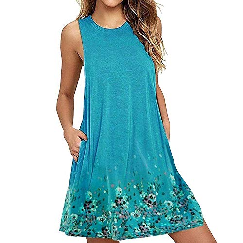 Click Here to See More Images Women Dress,Dainzuy Floral Printed Casual Pockets Mini Dress